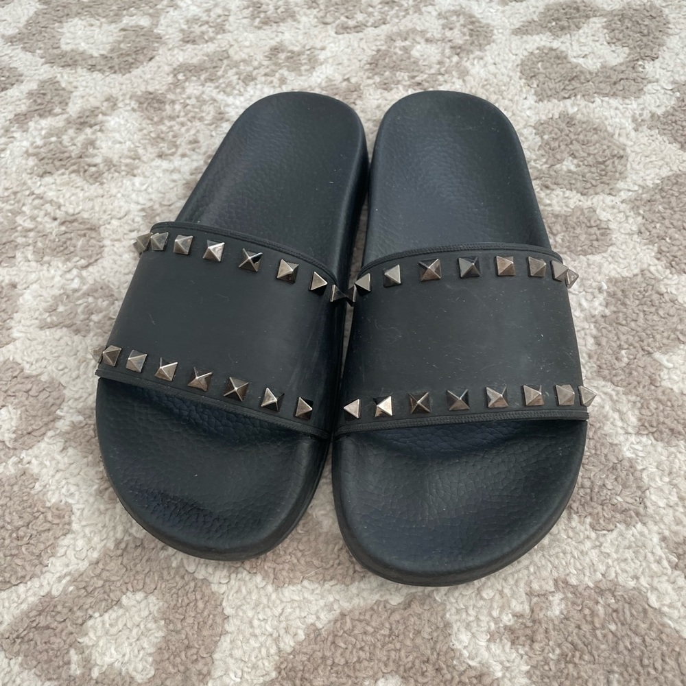 Valentino Rock Stud Slides